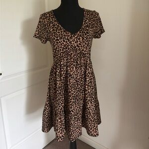 Blue Rain Francesca’s Cheetah Print Dress Medium